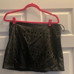 Faux leather skirt